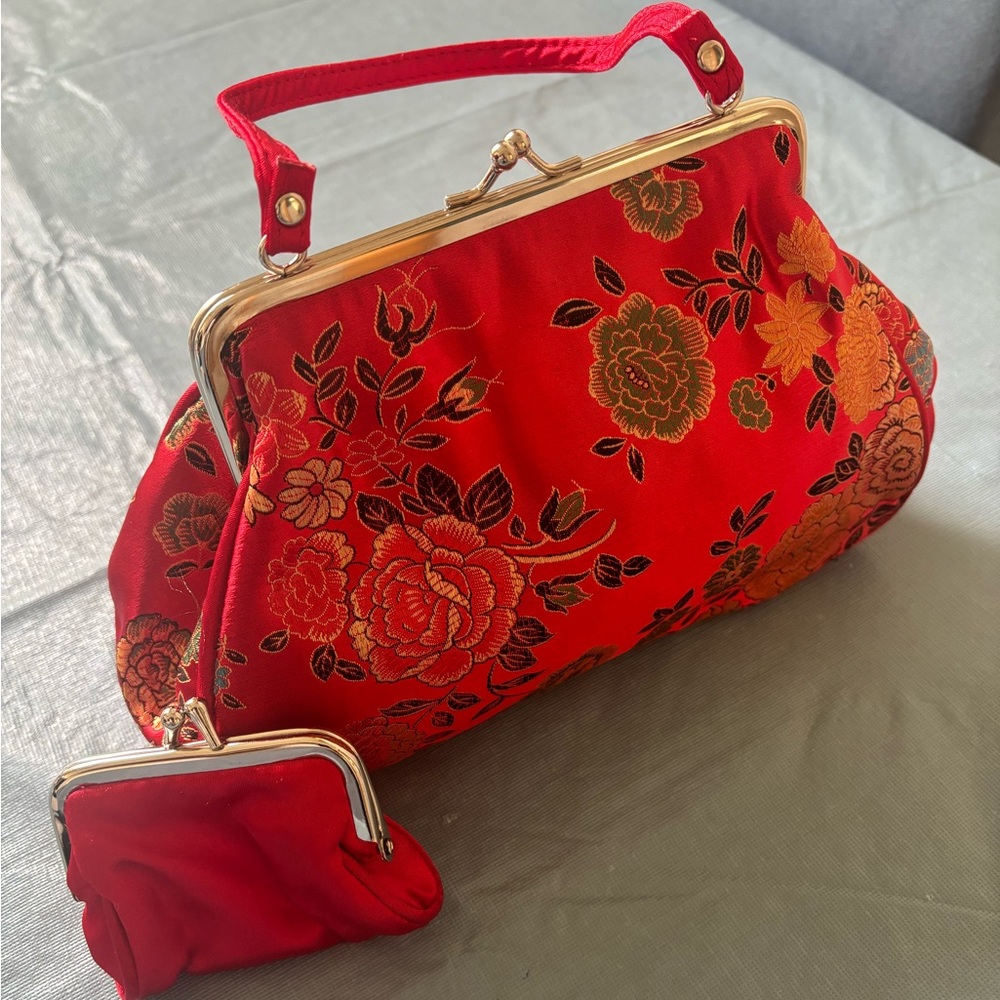 NEW Flower Pattern Purse with Coin holder - New